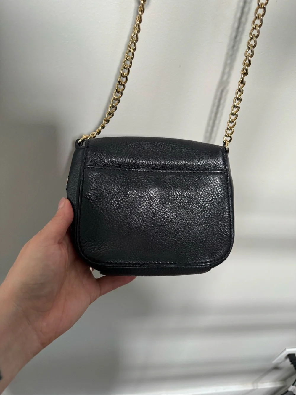 Michael Kors Black Crossbody Bag with Gold MK Accent